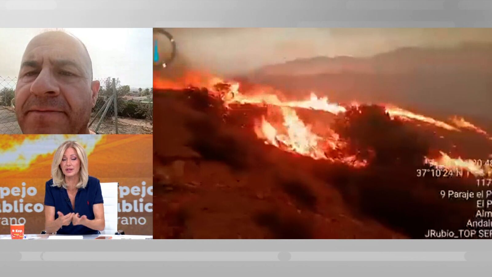 El incendio en Los Gallardos obliga a desalojar un camping con más de 700 personas: 