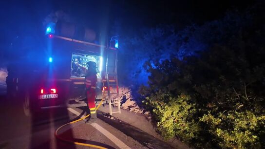 Actualización de las labores de la UME esta noche en el incendio de Los Gallardos