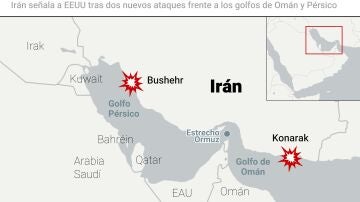 Irán señala a EEUU tras dos nuevos ataques frente a los golfos de Omán y Pérsico