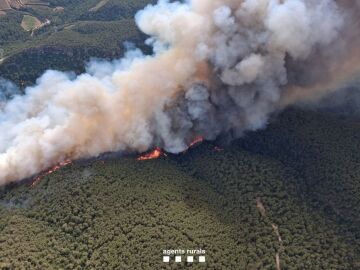 Imagen del incendio de Aiguam&uacute;rcia
