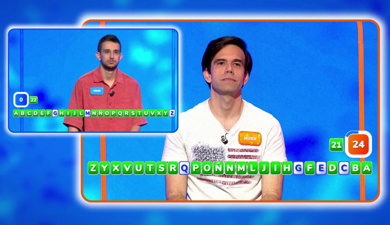 Javier se la juega en AlaZ para empatar con David... &iexcl;y llegar a su programa 100 en Pasapalabra!