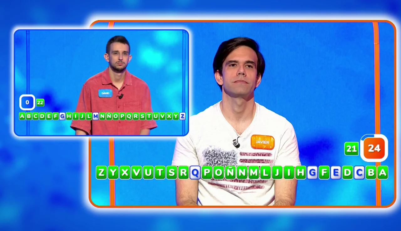 Javier se la juega en AlaZ para empatar con David... ¡y llegar a su programa 100 en Pasapalabra!