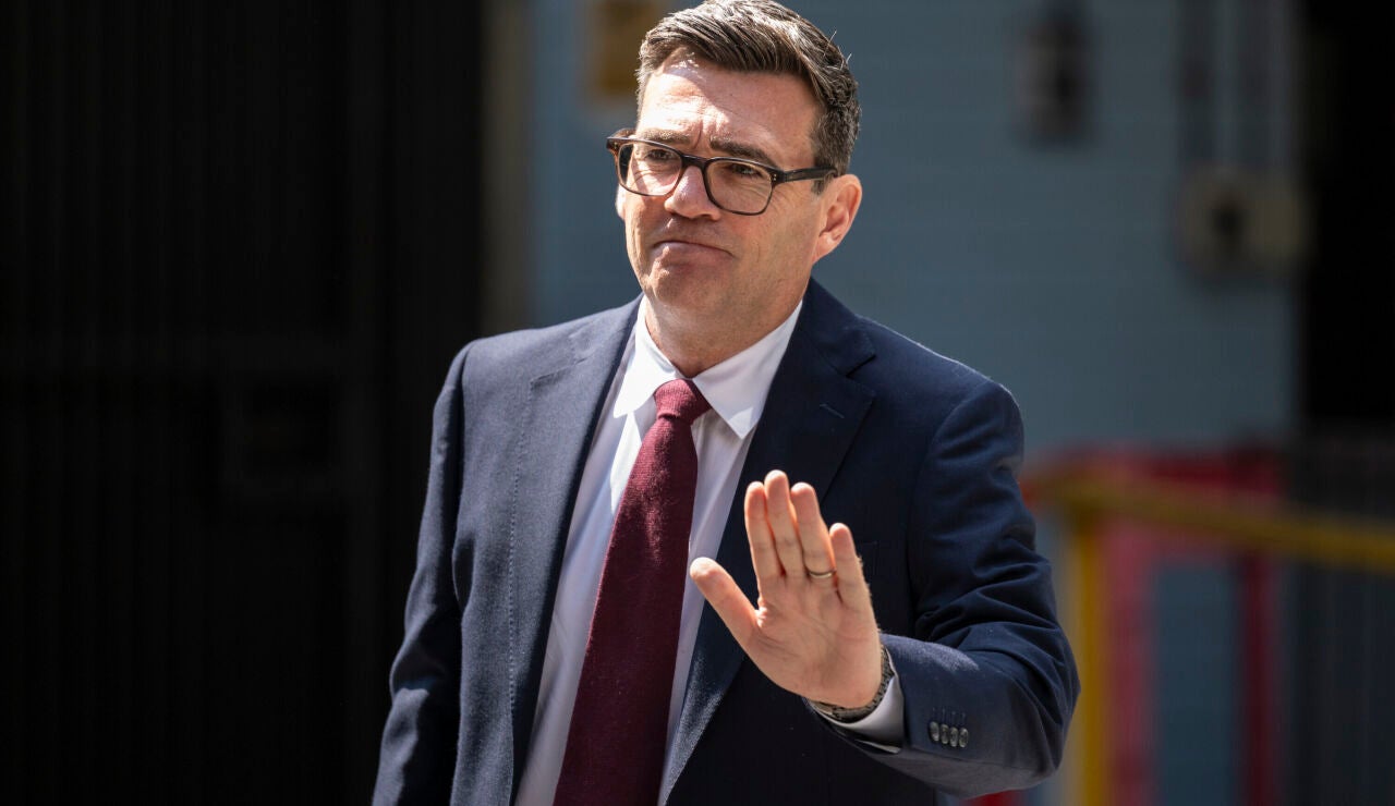 Andy Burnham, MP for Makerfield, arrives at Congress House