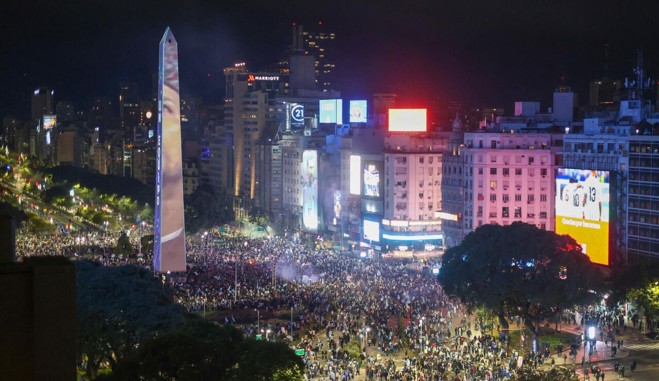 Aficionados argentinos en Buenos Aires