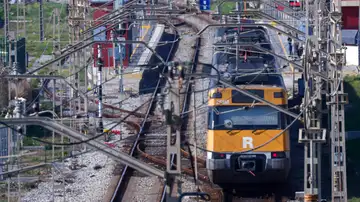 Imagen de archivo de unas vías de tren Imagen de archivo de unas vías de tren