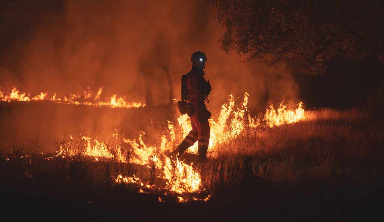 Trabajos de la UME en el Incendio de Almorox (Toledo)