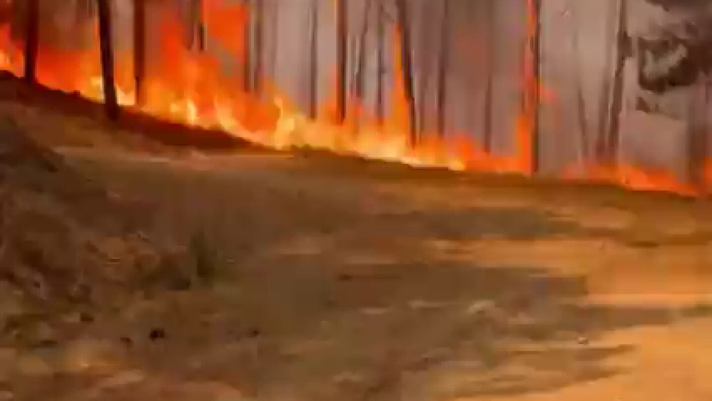 El incendio de Burgohondo se reactiva en el flanco norte