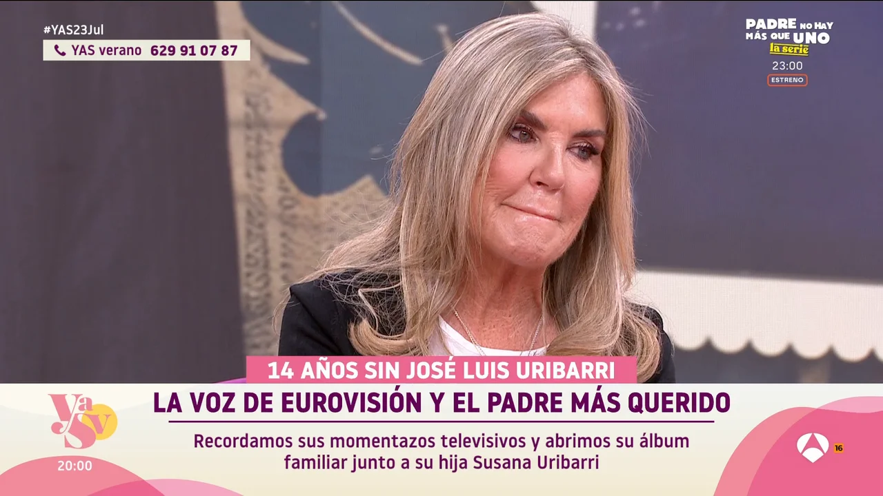 Susana Uribarri emocionada tras recordar la trayectoria de su padre, José Luis Uribarri