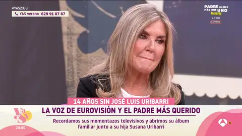 Susana Uribarri emocionada tras recordar la trayectoria de su padre, José Luis Uribarri Susana Uribarri emocionada tras recordar la trayectoria de su padre, José Luis Uribarri