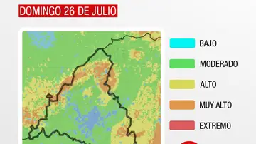Mapa de riesgo de incendio forestal Mapa de riesgo de incendio forestal