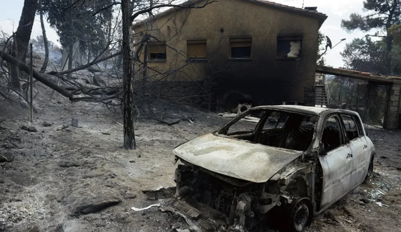 Zona afectada por los incendios