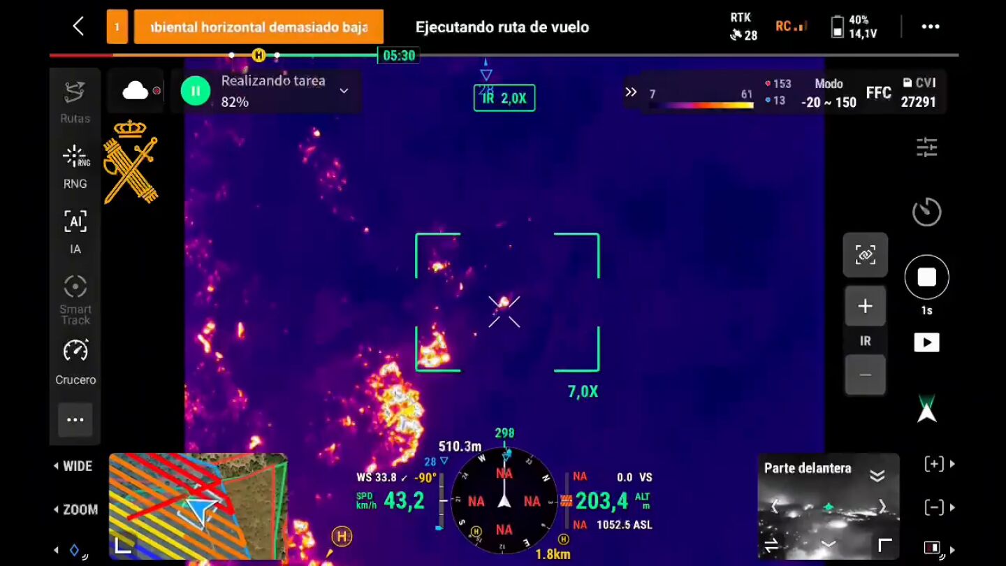 Imágenes aéreas captadas por la Guardia Civil 