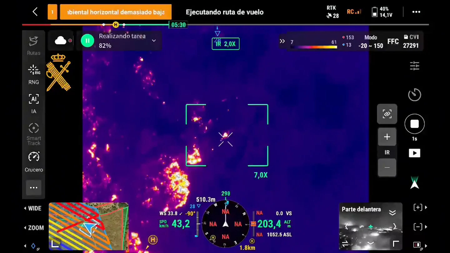 Imágenes aéreas captadas por la Guardia Civil Imágenes aéreas captadas por la Guardia Civil