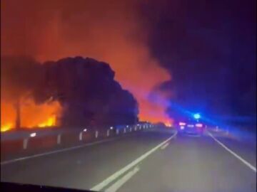 Las impresionantes imágenes de la Policía Municipal combatiendo el incendio de Madrid Las impresionantes imágenes de la Policía Municipal combatiendo el incendio de Madrid