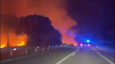 Las impresionantes imágenes de la Policía Municipal combatiendo el incendio de Madrid 