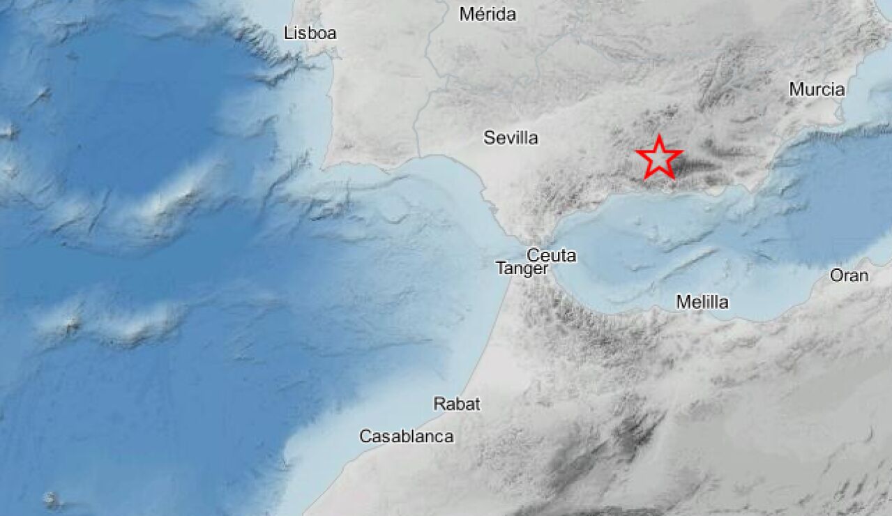 Registrado un terremoto de magnitud 3,6 en Granada