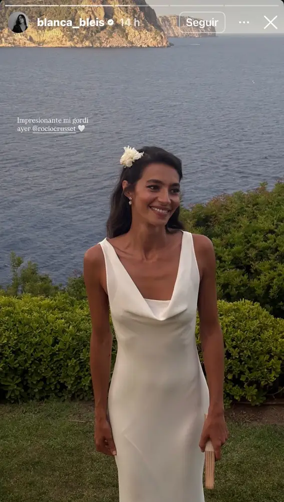 Rocío Crusset con su segundo vestido de novia durante la celebración de su boda en Ibiza Rocío Crusset con su segundo vestido de novia durante la celebración de su boda en Ibiza