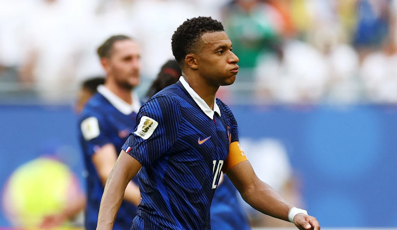 Kylian Mbappé, en la final de consolación ante Inglaterra