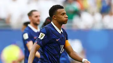 Kylian Mbappé, en la final de consolación ante Inglaterra Kylian Mbappé, en la final de consolación ante Inglaterra
