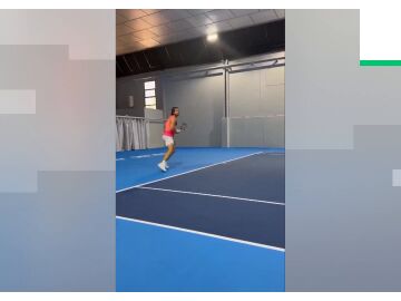 Carlos Alcaraz entrenando en Murcia
