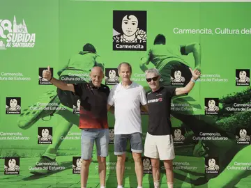 Fermín Cacho, Abel Antón y Martín Fiz, en Novelda Fermín Cacho, Abel Antón y Martín Fiz, en Novelda