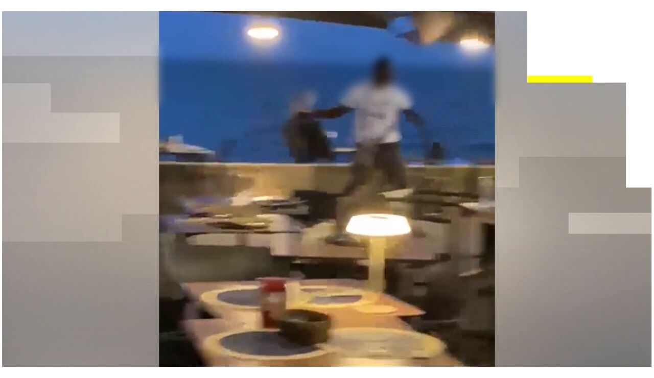 Imagen de los enfrentamientos entre los manteros en Cambrils 