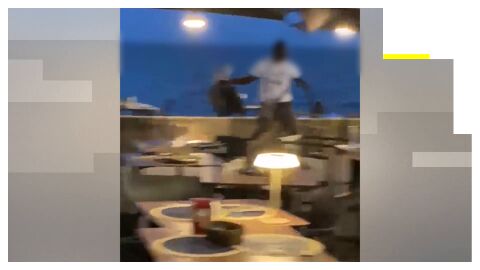 Imagen de los enfrentamientos entre los manteros en Cambrils 