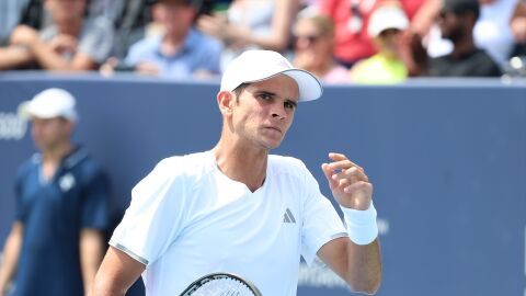 Rafa J&oacute;dar durante el torneo de Washington