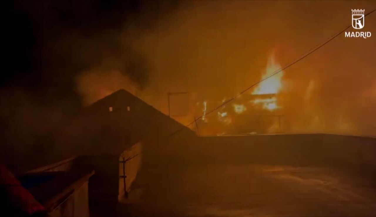 Incendio en un edificio de Madrid