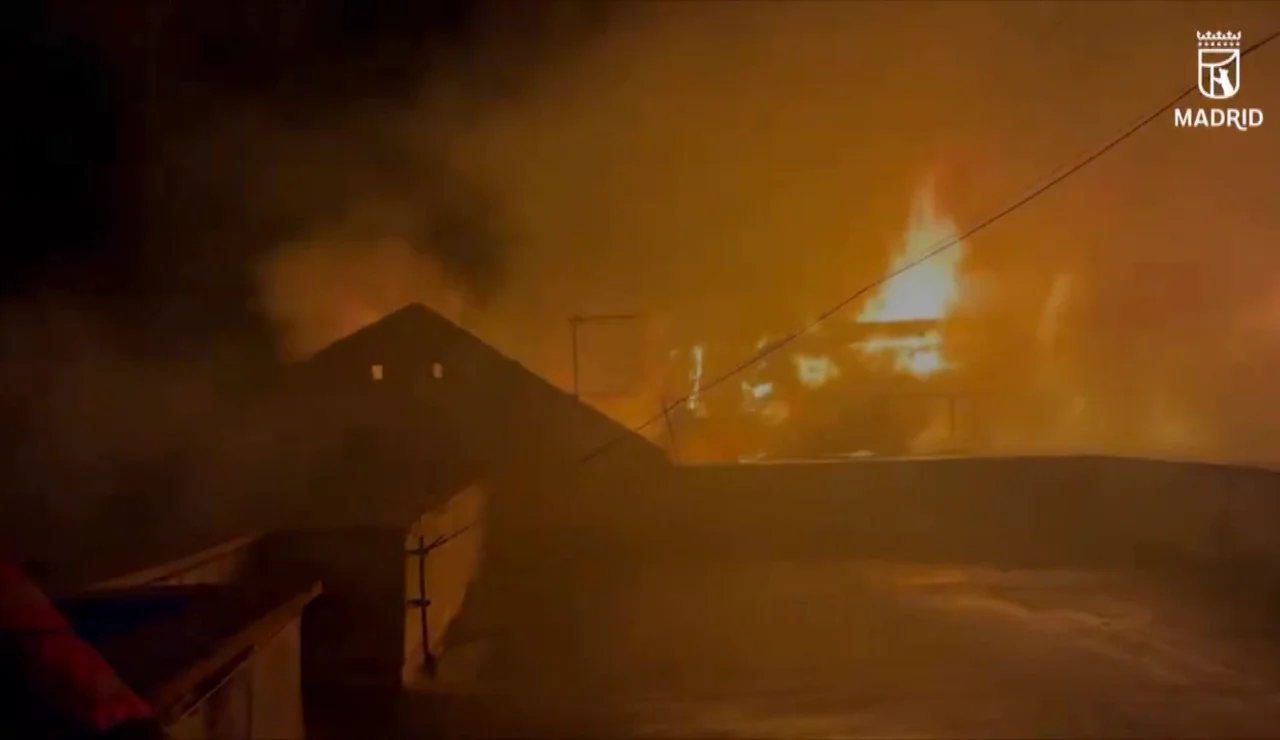 Incendio en un edificio de Madrid