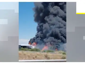 La planta de residuos incendiada en Roales, Zamora. La planta de residuos incendiada en Roales, Zamora.