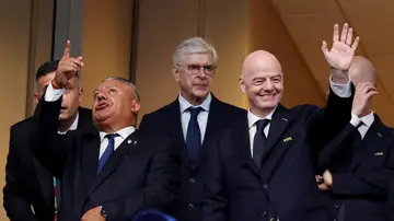 Claudio Tapia y Gianni Infantino, en el Atlanta Stadium el pasado 15 de julio Claudio Tapia y Gianni Infantino, en el Atlanta Stadium el pasado 15 de julio