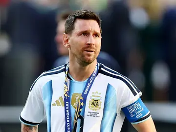 Leo Messi tras la final del Mundial Leo Messi tras la final del Mundial