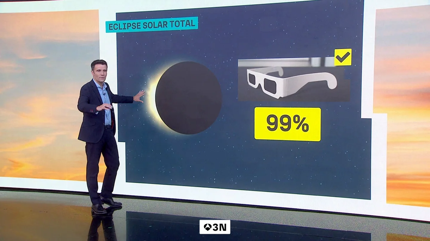 Ver el eclipse al 99,9% o al 100%: la décima que marca la diferencia, explicada por César Gonzalo Ver el eclipse al 99,9% o al 100%: la décima que marca la diferencia, explicada por César Gonzalo