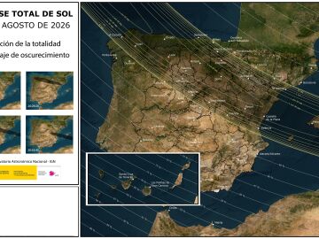 A qu&eacute; hora comienza el eclipse total del sol del 12 de agosto en cada ciudad de Espa&ntilde;a y cu&aacute;ndo durar&aacute;
