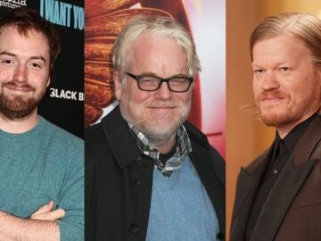 Cooper Hoffman, Philip Seymour Hoffman y Jesse Plemons