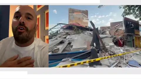 Orlando Hernández, turista español en Colombia, explica su experiencia en el terremoto. Orlando Hernández, turista español en Colombia, explica su experiencia en el terremoto.