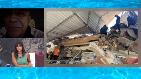 Un bombero explica la situaci&oacute;n de los equipos de emergencia en Cali
