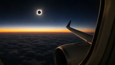 Eclipse desde el avión Eclipse desde el avión
