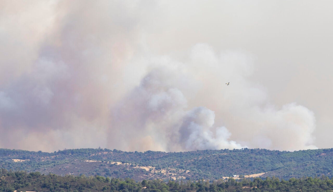 Imagen del incendio en Riglos, Huesca