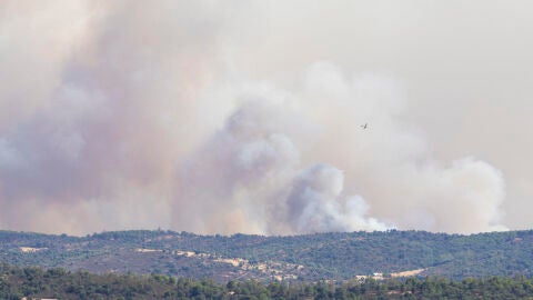 Imagen del incendio en Riglos, Huesca