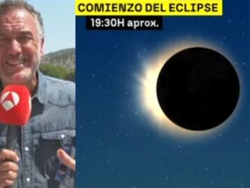 Roberto Brasero explica las fases del eclipse solar total