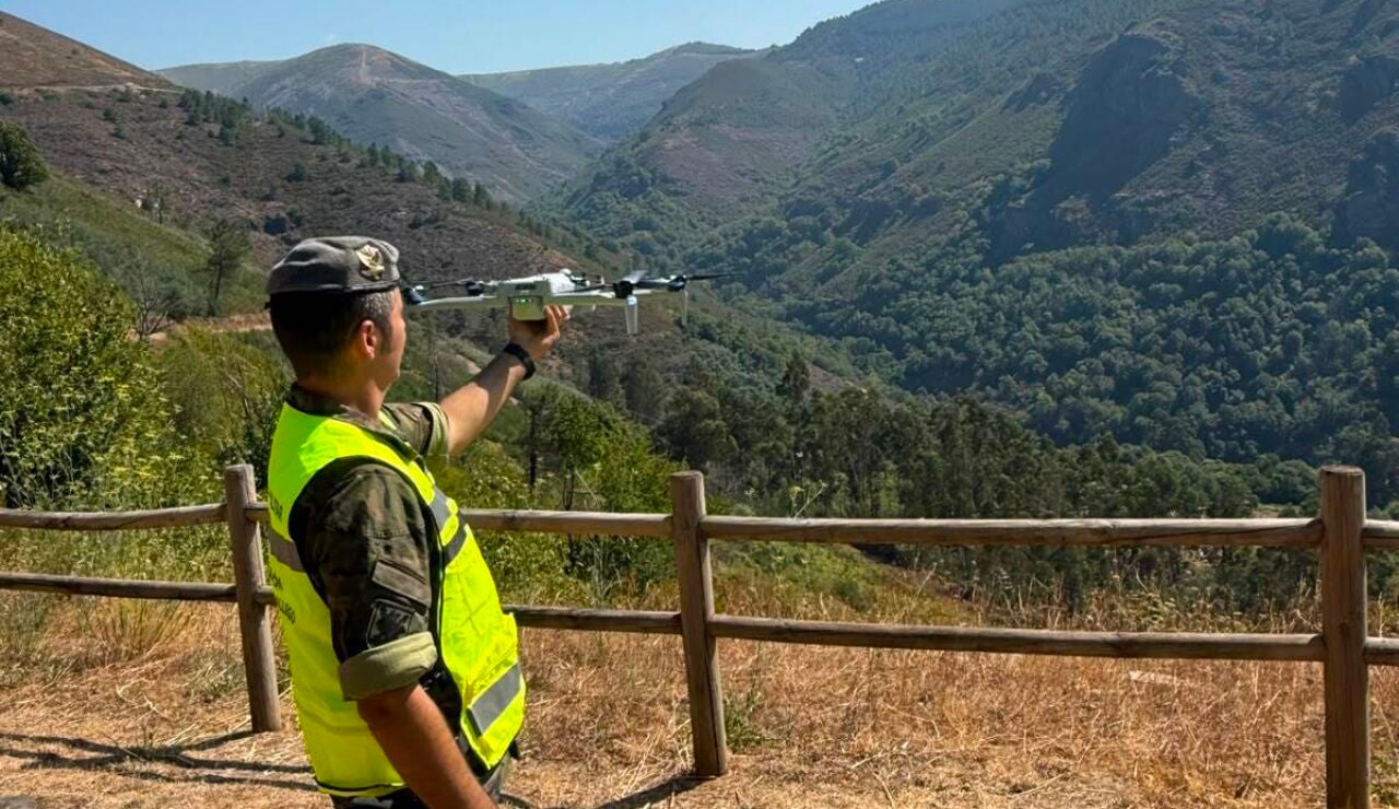 Imagen del dron utilizado en los montes