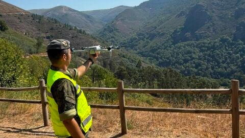Imagen del dron utilizado en los montes