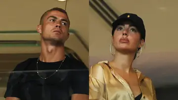 Cristiano Ronaldo y Georgina Rodríguez en un partido del Al-Nassr Cristiano Ronaldo y Georgina Rodríguez en un partido del Al-Nassr