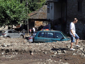Imagen de los efectos de una riada en Manzanedo de Valdueza, León Imagen de los efectos de una riada en Manzanedo de Valdueza, León