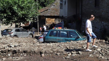 Imagen de los efectos de una riada en Manzanedo de Valdueza, Le&oacute;n