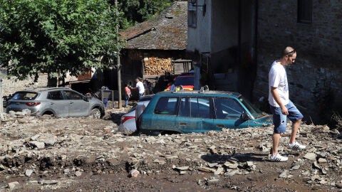 Imagen de los efectos de una riada en Manzanedo de Valdueza, Le&oacute;n