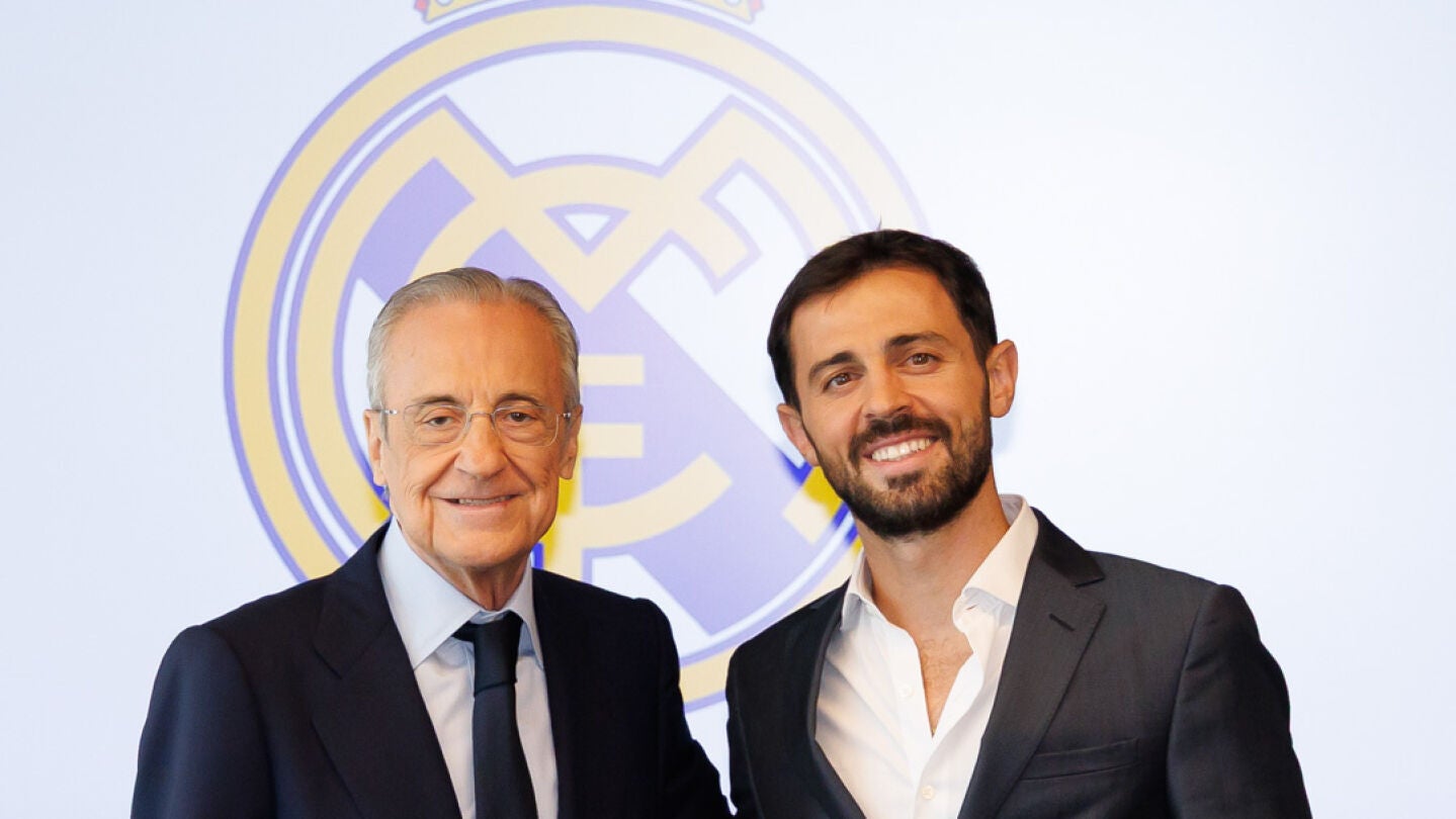 Bernardo Silva en su presentaci&oacute;n con el Real Madrid
