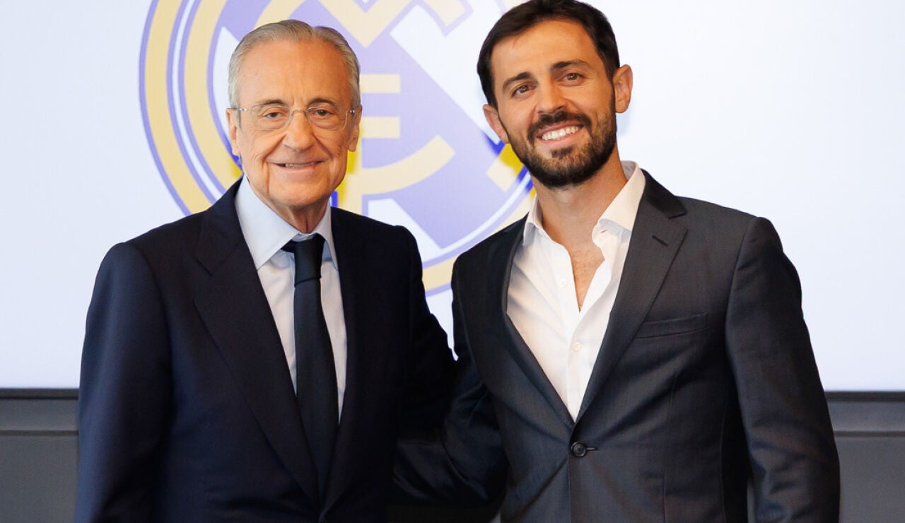 Bernardo Silva en su presentaci&oacute;n con el Real Madrid